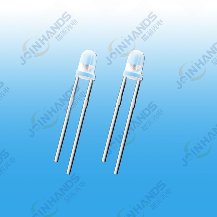 F3圓頭白發藍發光二極管_插件3MM