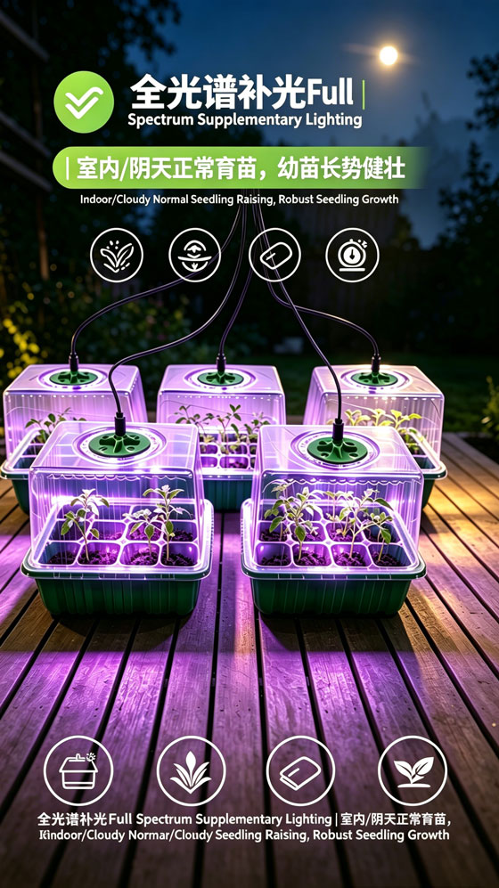 LED植物灯|LED植物生长灯|LED植物补光灯|带LED植物灯育苗盆|LED植物灯生产厂家