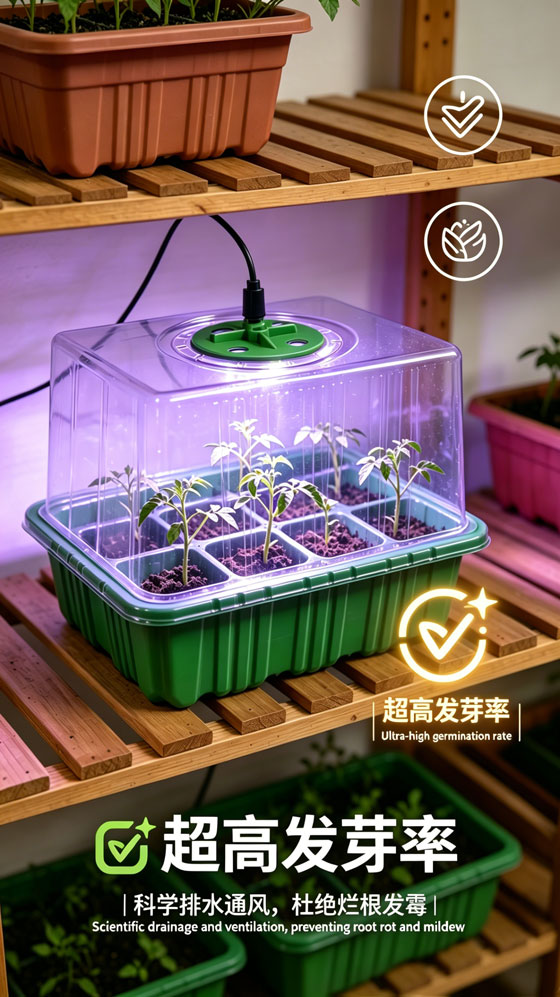 LED植物灯|LED植物生长灯|LED植物补光灯|带LED植物灯育苗盆|LED植物灯生产厂家