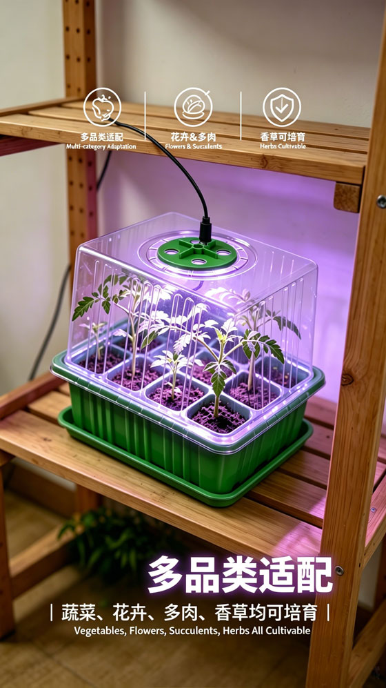 LED植物灯|LED植物生长灯|LED植物补光灯|带LED植物灯育苗盆|LED植物灯生产厂家