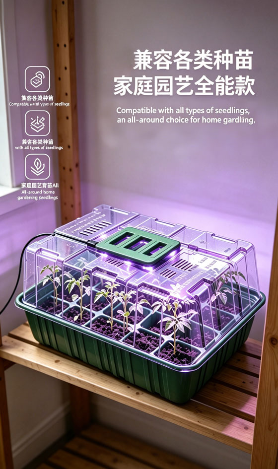 LED植物灯|LED植物生长灯|LED植物补光灯|带LED植物灯育苗盆|LED植物灯生产厂家