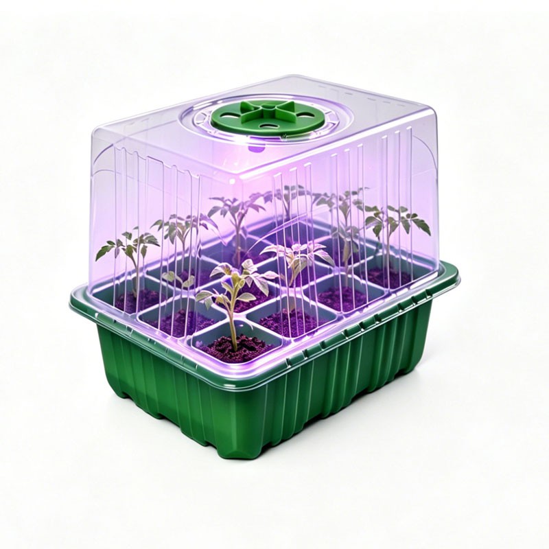 12孔方形植物灯育苗盆