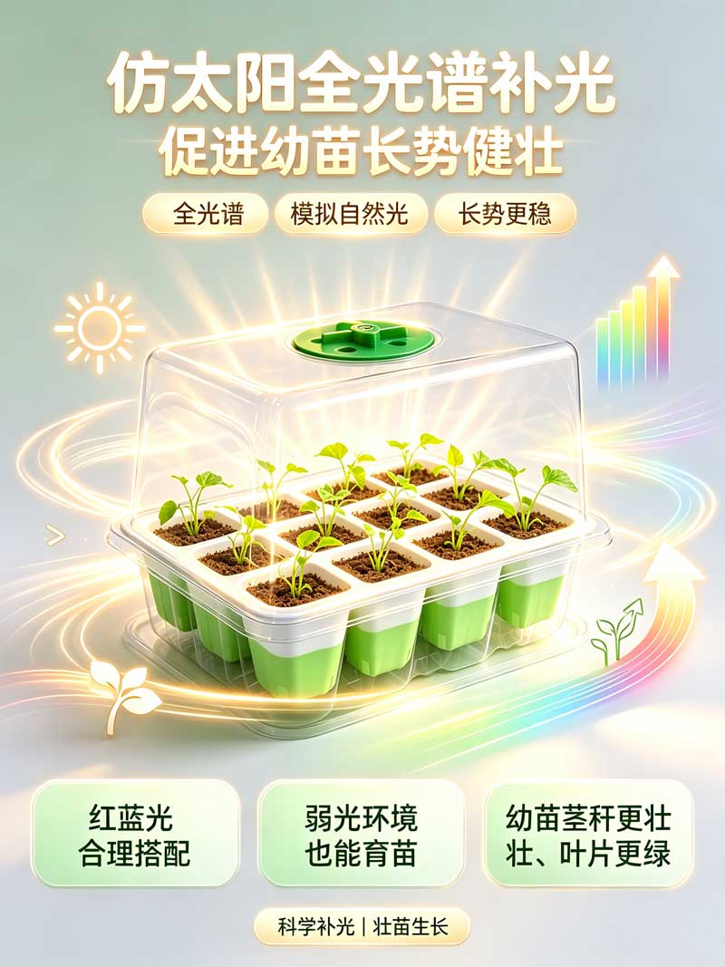 LED植物灯|LED植物生长灯|LED植物补光灯|带LED植物灯育苗盆|LED植物灯生产厂家
